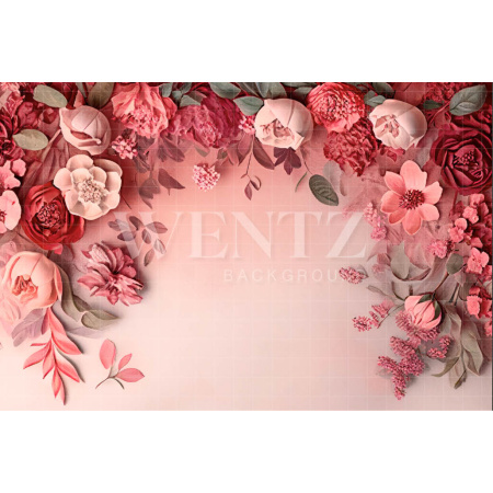 Fabric Photography Background Pink Floral / Backdrop 3335