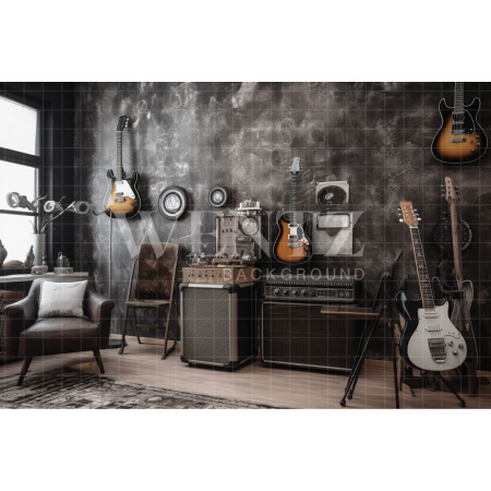 Fabric Photography Background Rock 'n Roll Room / Backdrop 3348