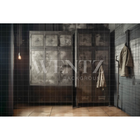 Fabric Photography Background Set with Lockers / Backdrop 3366