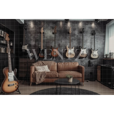 Fabric Photography Background Rock 'n Roll Room / Backdrop 3375