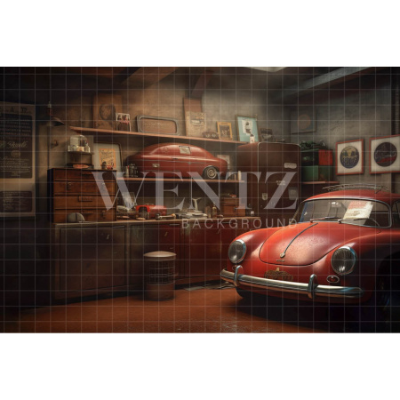 Fabric Photography Background Old Workshop / Backdrop 3377