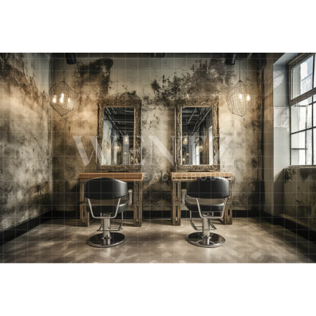 Fabric Photography Background Barbershop / Backdrop 3404