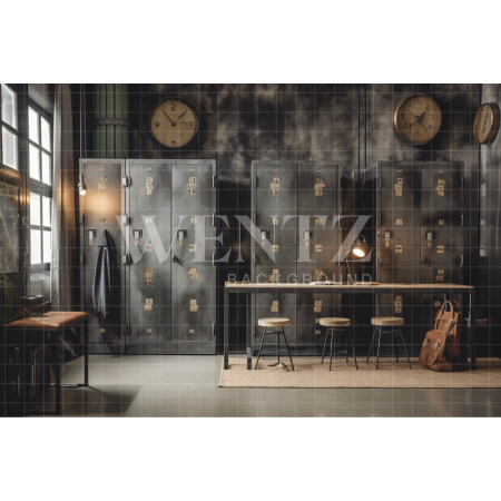 Fabric Photography Background Locker Room / Backdrop 3407