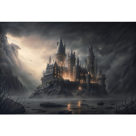Fabric Photography Background Wizarding School / Backdrop 3457