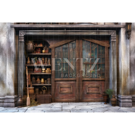 Fabric Photography Background Broom Shop / Backdrop 3463