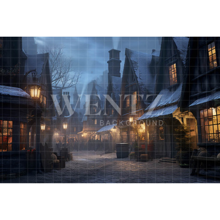 Fabric Photography Background Wizards Village / Backdrop 3480