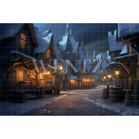 Fabric Photography Background Magic Village / Backdrop 3482