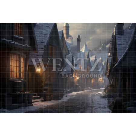 Fabric Photography Background Magic Village / Backdrop 3484