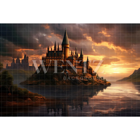 Fabric Photography Background Magic Castle / Backdrop 3490