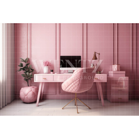 Fabric Photography Background Pink Office / Backdrop 3517