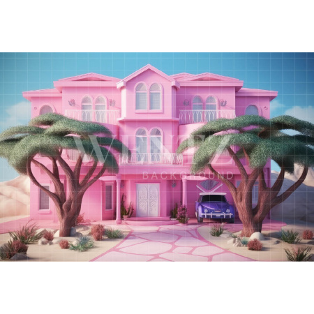 Fabric Photography Background Beach House / Backdrop 3530