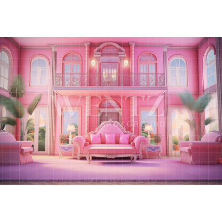 Fabric Photography Background Pink Living Room / Backdrop 3531