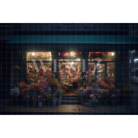 Fabric Photography Background Flower Shop / Backdrop 3555