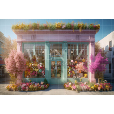 Fabric Photography Background Candy Flower Shop / Backdrop 3558