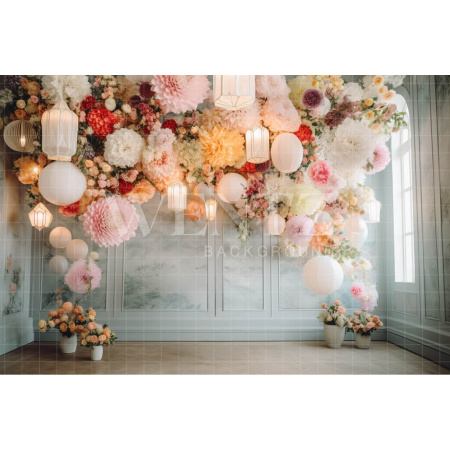 Fabric Photography Background Floral Room / Backdrop 3565