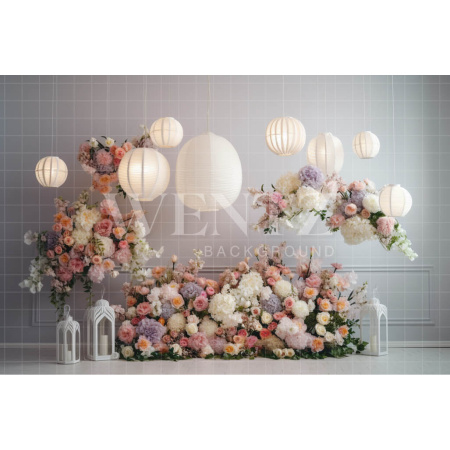 Fabric Photography Background Floral Room / Backdrop 3566