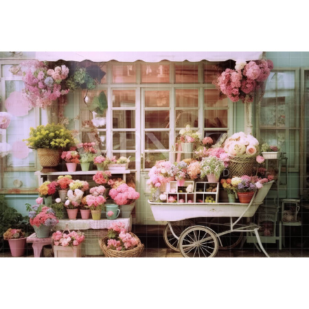Fabric Photography Background Candy Flower Shop / Backdrop 3591