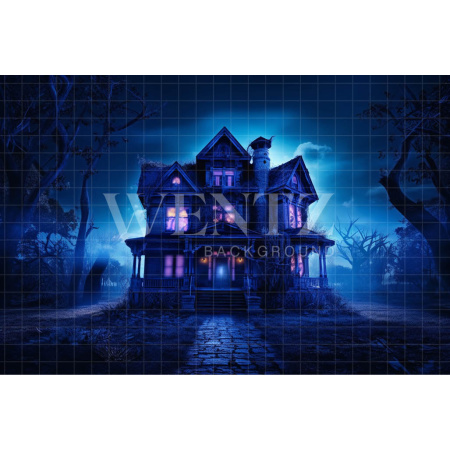 Fabric Photography Background Haunted Mansion / Backdrop 3687
