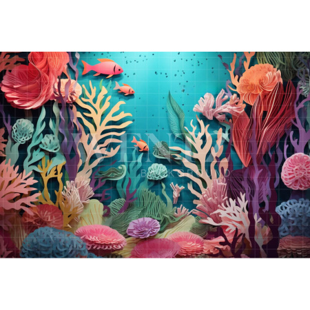 Fabric Photography Background Bottom of the Ocean / Backdrop 3778