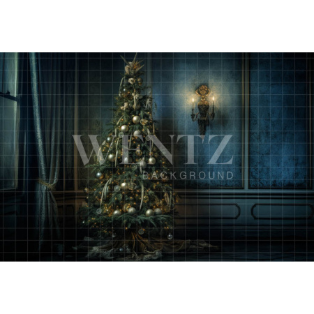 Fabric Photography Background Christmas Scenery with Tree / Backdrop 3811