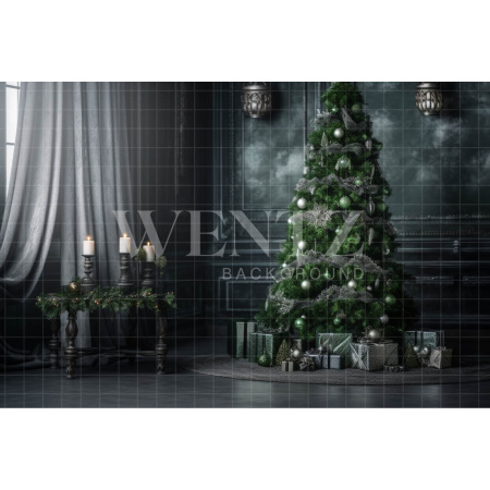 Fabric Photography Background Christmas Room / Backdrop 3820