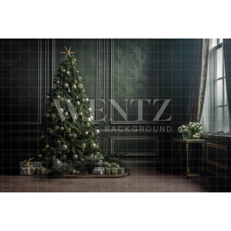 Fabric Photography Background Christmas Room / Backdrop 3821