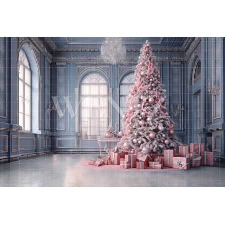 Fabric Photography Background Pink Christmas / Backdrop 3830