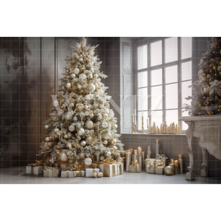Fabric Photography Background Christmas Luxury Room / Backdrop 3833