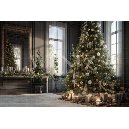 Fabric Photography Background Christmas Room / Backdrop 3853