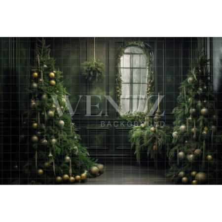 Fabric Photography Background Christmas Trees / Backdrop 3854
