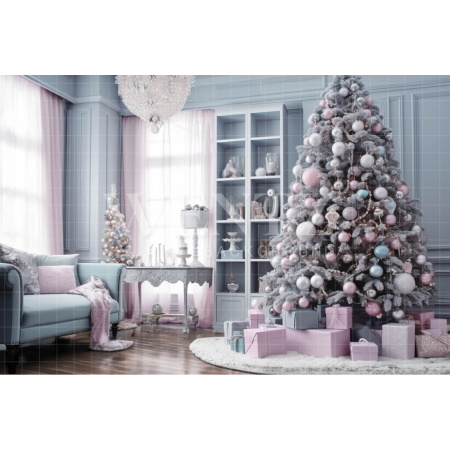Fabric Photography Background Candy Color Christmas Room / Backdrop 3856