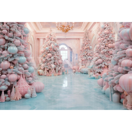 Fabric Photography Background Candy Color Christmas / Backdrop 3888