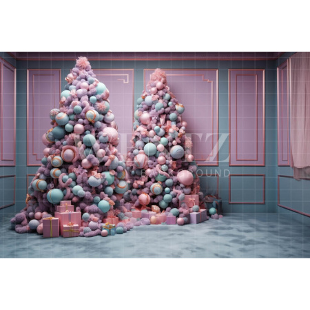 Fabric Photography Background Candy Color Christmas / Backdrop 3889