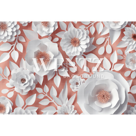 Fabric Photography Background Paper Flowers / Backdrop 388