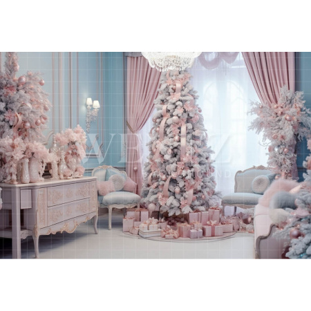 Fabric Photography Background Pastel Colors Christmas Room / Backdrop 3898