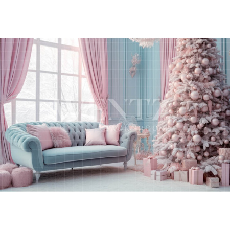 Fabric Photography Background Pastel Colors Christmas Room / Backdrop 3900