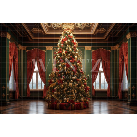 Fabric Photography Background Luxury Christmas Tree / Backdrop 3946