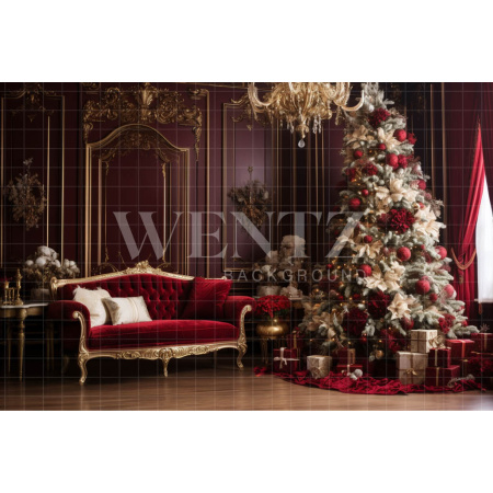 Fabric Photography Background Marsala Christmas Set / Backdrop 3958