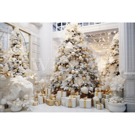 Fabric Photography Background White Christmas Set / Backdrop 3961