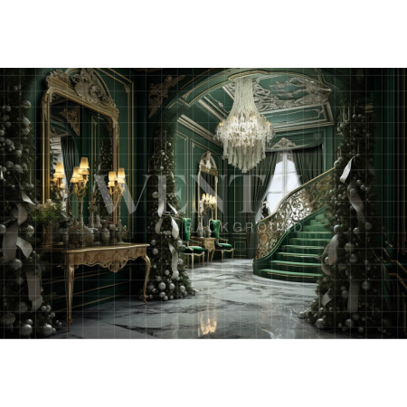 Fabric Photography Background Christmas Interior / Backdrop 3970