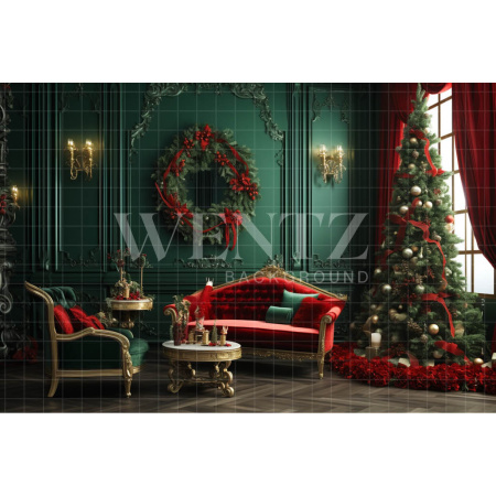 Fabric Photography Background Classic Christmas Set / Backdrop 3977