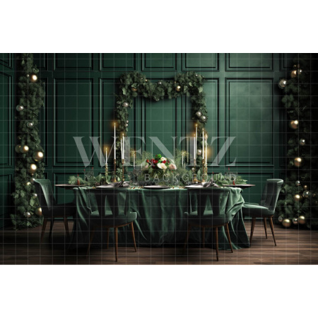Fabric Photography Background Christmas Dining Table / Backdrop 3993
