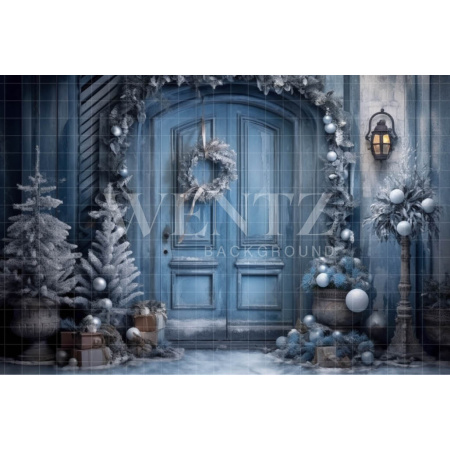 Fabric Photography Background Christmas House Front / Backdrop 4064
