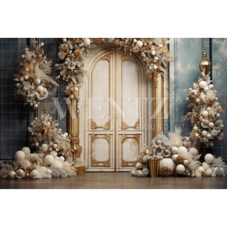 Fabric Photography Background Gold Door / Backdrop 4162