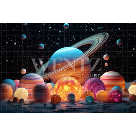 Fabric Photography Background Planets / Backdrop 4247