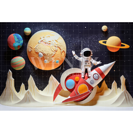 Fabric Photography Background Astronaut / Backdrop 4253