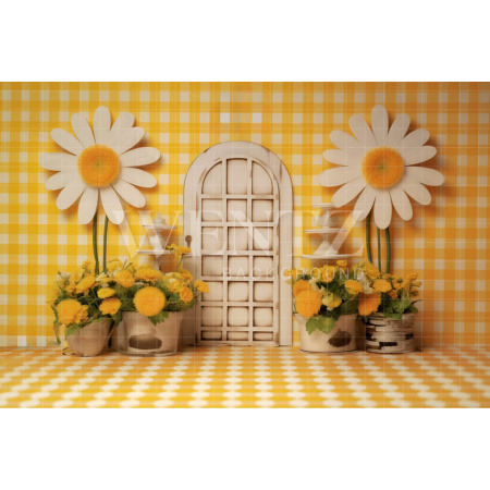 Fabric Photography Background Daisies / Backdrop 4360