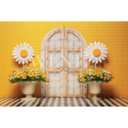 Fabric Photography Background Daisies / Backdrop 4361