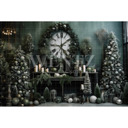 Fabric Photography Background Vintage Christmas Set / Backdrop 4349
