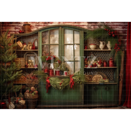 Fabric Photography Background Rustic Christmas Set / Backdrop 4699